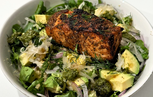 Pesto Dill Salmon Salad