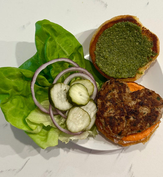 Basil Pesto Turkey Burger