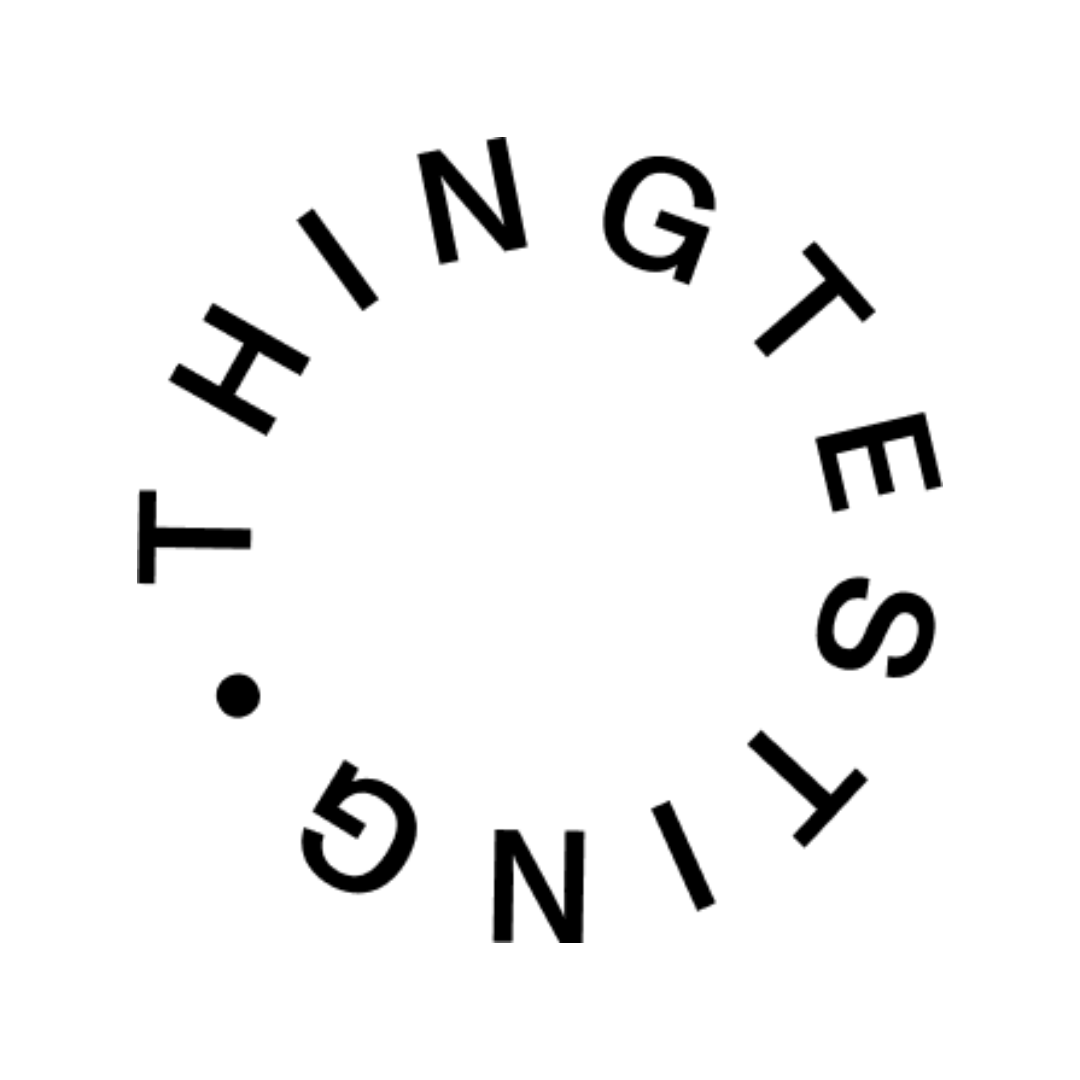 Thingtesting circular logo that is a digital community that helps people discover and review online CPG brands.