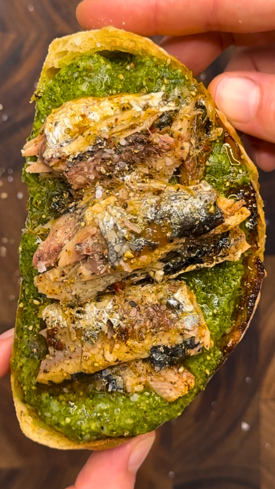 Pesto Sardine Toast
