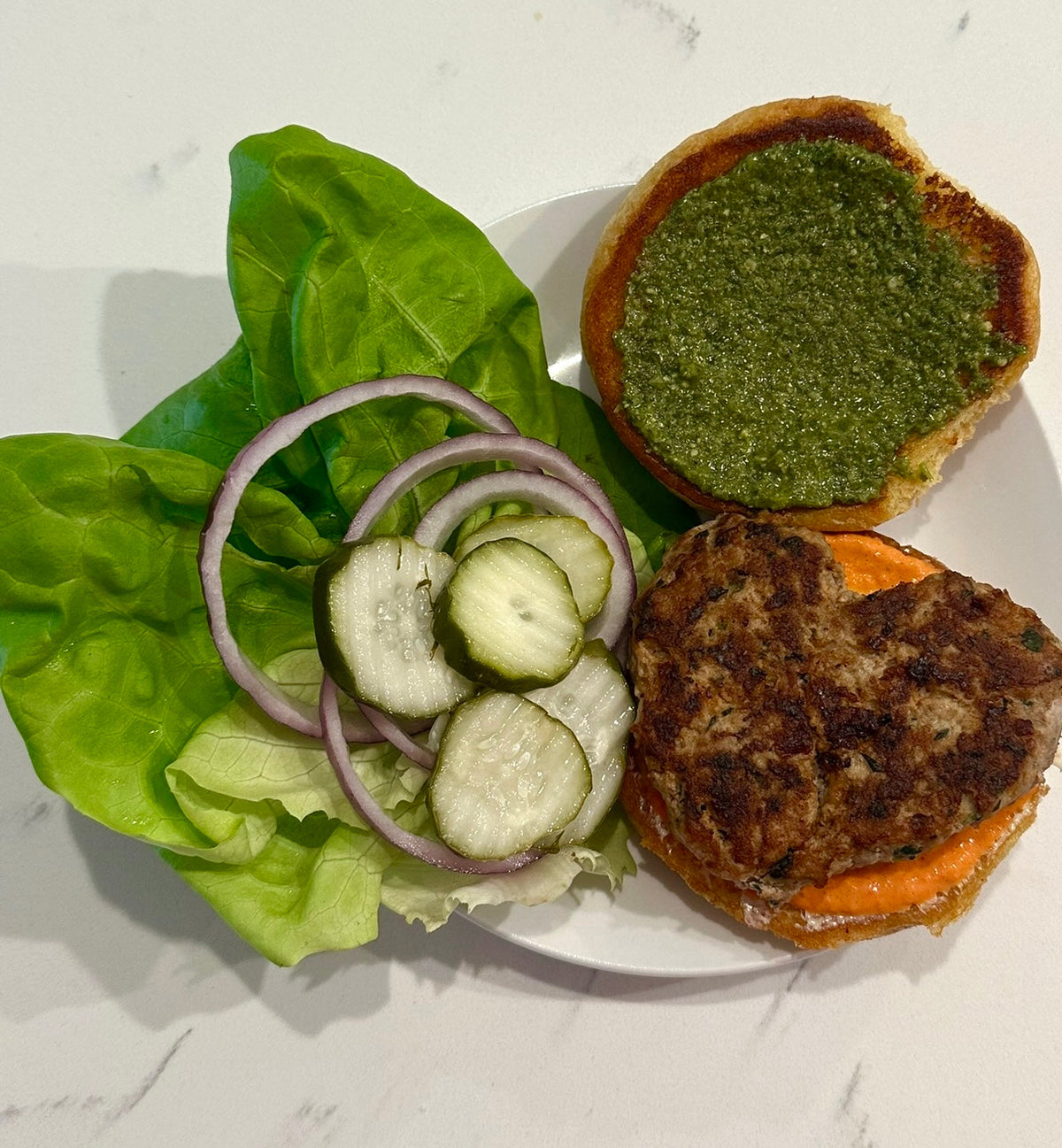 Basil Pesto Turkey Burger