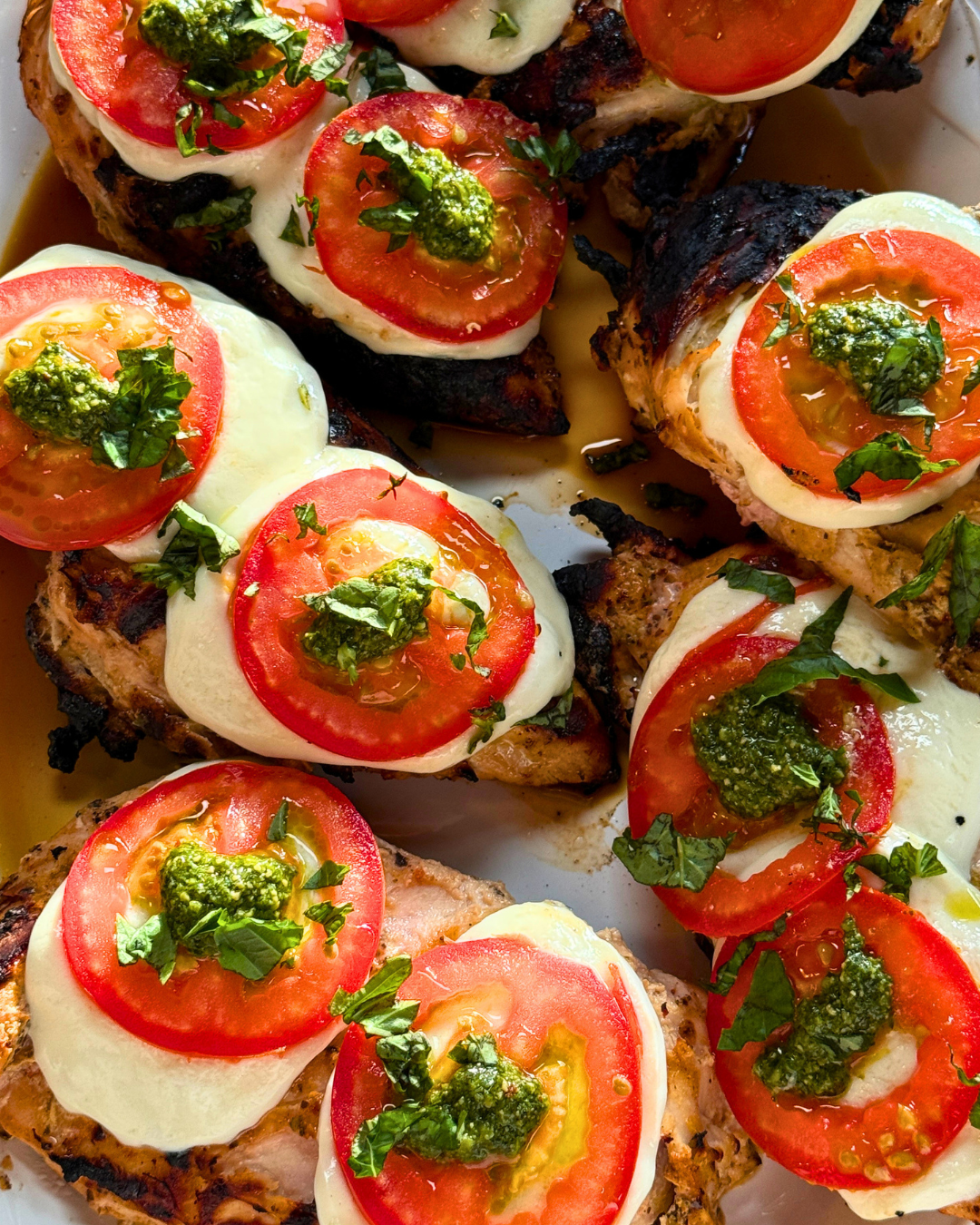 Pesto Grilled Chicken Caprese